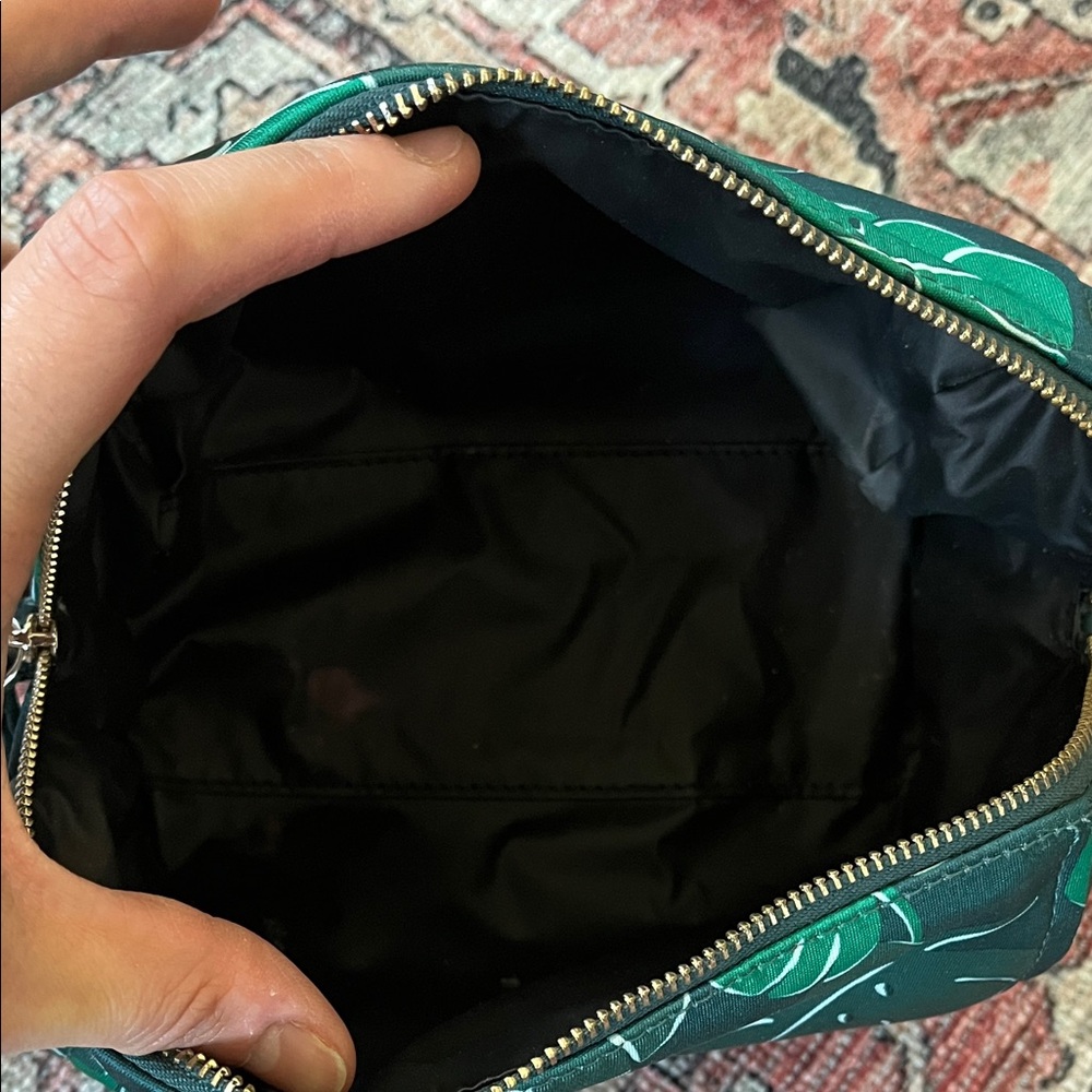 Kate Spade Green Monstera Leaf Print Cosmetic Bag - Picture 9 of 17